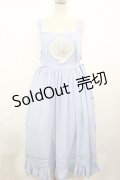 Snowdrop to Saint Maria（海外ロリータブランド） / 刺繍ジャンパースカート L サックス H-25-05-09-004-LO-OP-NS-ZH