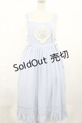 Snowdrop to Saint Maria（海外ロリータブランド） / 刺繍ジャンパースカート L サックス H-25-05-09-004-LO-OP-NS-ZH