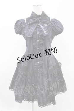 画像1: PUTUMAYO / 襟付きストライプワンピース  黒×紫 H-25-05-10-001-PT-OP-KB-ZH