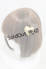 MILK / ダブルハートバレッタ  ゴールド/ブラウン H-25-05-10-035-ML-AC-NS-ZH