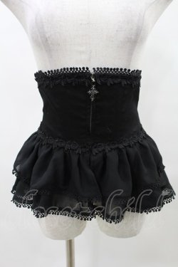 画像1: BPN / ペプラムコルセットベルト  黒 H-25-05-10-037-GO-ZA-KB-ZH