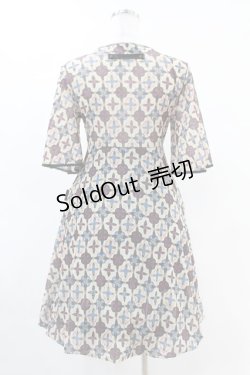 画像2: Ozz oneste / 総柄バルーンワンピース  ベージュ H-25-05-10-1025-OO-OP-KB-ZH