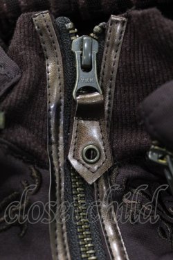 画像3: Ozz Croce / 異素材切替ZIPジャケット  茶 H-25-05-10-1040-OO-JA-KB-ZH