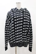 Katie / KATIE LOGO FAB BIG HOODIE  黒 H-25-05-10-1059-LO-TO-KB-ZH