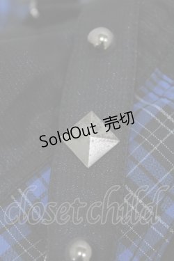 画像3: ALGONQUINS / サス付きチェック切替パンツ F 黒×青 H-25-05-10-1007-AL-PA-KB-ZH