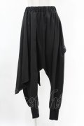 NieR Clothing / アシメレイヤードパンツ F 黒 H-25-05-10-1009-PU-PA-KB-ZH