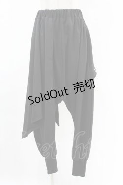 画像1: NieR Clothing / アシメレイヤードパンツ F 黒 H-25-05-10-1009-PU-PA-KB-ZH