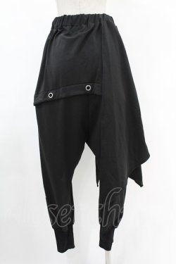 画像2: NieR Clothing / アシメレイヤードパンツ F 黒 H-25-05-10-1009-PU-PA-KB-ZH