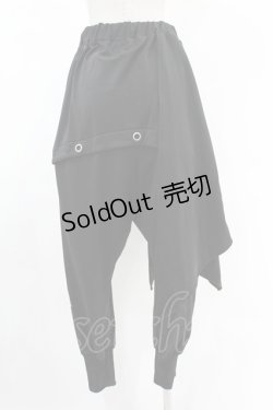 画像2: NieR Clothing / アシメレイヤードパンツ F 黒 H-25-05-10-1009-PU-PA-KB-ZH