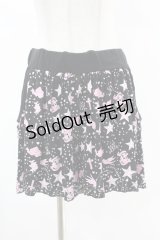 HELL CAT PUNKS / 総柄プリントショートパンツ  黒 H-25-05-10-1012-PU-PA-KB-ZH
