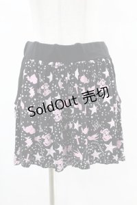 HELL CAT PUNKS / 総柄プリントショートパンツ  黒 H-25-05-10-1012-PU-PA-KB-ZH