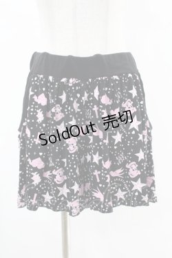 画像1: HELL CAT PUNKS / 総柄プリントショートパンツ  黒 H-25-05-10-1012-PU-PA-KB-ZH