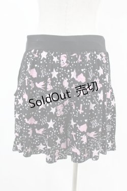 画像2: HELL CAT PUNKS / 総柄プリントショートパンツ  黒 H-25-05-10-1012-PU-PA-KB-ZH