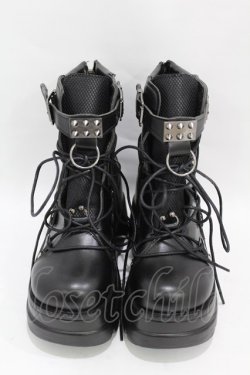 画像1: NieR Clothing / 軽量×厚底ブーツ【内側防寒仕様】 EU37 黒 H-25-05-10-1002-PU-SH-KB-ZH