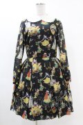 Jane Marple / クラシックSnow Whiteワンピース  ブラック H-25-05-10-1023-JM-OP-KB-ZH