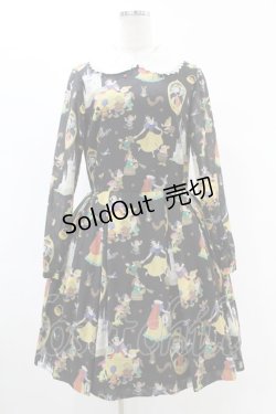 画像1: Jane Marple / クラシックSnow Whiteワンピース  ブラック H-25-05-10-1023-JM-OP-KB-ZH