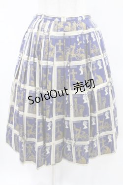 画像1: Jane Marple / Royal Stampのタックスカート  ネイビー H-25-05-10-006-JM-SK-KB-ZH