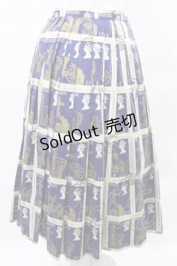 画像2: Jane Marple / Royal Stampのタックスカート  ネイビー H-25-05-10-006-JM-SK-KB-ZH