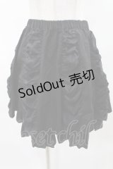 PEACE NOW / ギャザー切替スカート  黒 H-25-05-10-009-PU-SK-KB-ZH