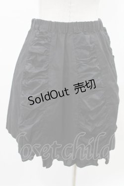 画像2: PEACE NOW / ギャザー切替スカート  黒 H-25-05-10-009-PU-SK-KB-ZH