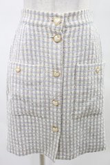 MILK / スイートハートスカート  サックスチェック H-25-05-10-010-ML-SK-KB-ZT238