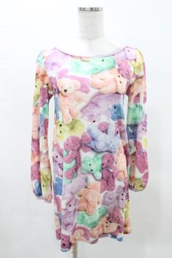 画像1: MILK / Love Bearワンピース  カラフル×ラベンダー H-25-05-10-011-ML-OP-KB-ZH