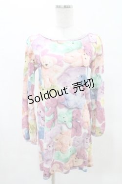 画像1: MILK / Love Bearワンピース  カラフル×ラベンダー H-25-05-10-011-ML-OP-KB-ZT238
