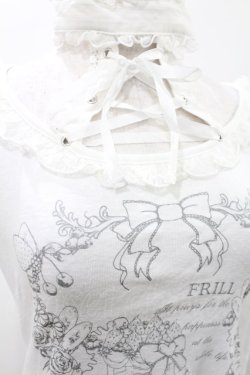 画像4: FRILL / チョーカー風ホルターカットソー  白 H-25-05-10-012-HN-TO-KB-ZH
