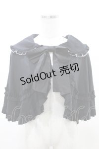 BPN / フリルカットソーケープ  黒 H-25-05-10-015-GO-JA-KB-ZH