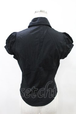 画像2: BPN / デコルテパフブラウス  黒 H-25-05-10-016-GO-BL-KB-ZH