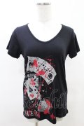PEACE NOW / プリント半袖カットソー  黒 H-25-05-10-017-PU-TO-KB-ZH