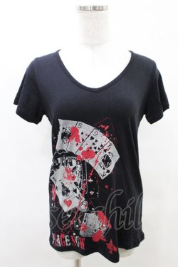画像1: PEACE NOW / プリント半袖カットソー  黒 H-25-05-10-017-PU-TO-KB-ZH