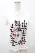 PEACE NOW / プリントパフカットソー  白 H-25-05-10-018-PU-TO-KB-ZH