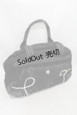 画像2: FRILL / プリントボストンバッグ  黒 H-25-05-10-021-HN-BG-KB-ZH