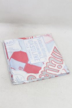 画像1: MILK / Patch girlスカーフ  サックスベース×ビビットピンク H-25-05-10-027-ML-ZA-KB-ZH