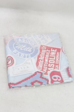 画像2: MILK / Patch girlスカーフ  サックスベース×ビビットピンク H-25-05-10-027-ML-ZA-KB-ZH