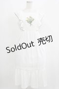Fi.n.t / アートフラワー刺繍ショルダーフリルワンピース Free OFF WHITE H-25-05-12-027-CA-OP-NS-ZH