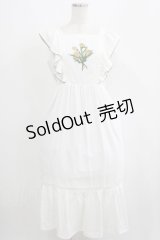 Fi.n.t / アートフラワー刺繍ショルダーフリルワンピース Free OFF WHITE H-25-05-12-027-CA-OP-NS-ZH
