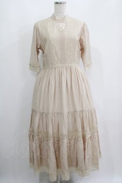 画像1: an another angelus / レース使いティアードロングワンピース Free L/BEIGE H-25-05-12-029-CA-OP-NS-ZH