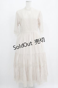 画像1: an another angelus / レース使いティアードロングワンピース Free L/BEIGE H-25-05-12-029-CA-OP-NS-ZH