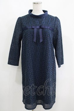 画像1: an another angelus / フラワーレースワンピース Free NAVY H-25-05-12-031-CA-OP-NS-ZH