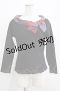 an another angelus / チェックタイ付きカットトップス Free RED H-25-05-12-032-CA-TO-NS-ZH