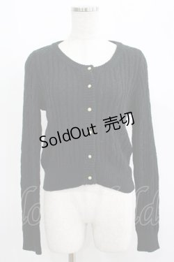 画像1: Ank Rouge / ニットカーディガン M ブラック H-25-05-12-033-CA-TO-NS-ZH