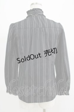 画像3: axes femme / ストライプブラウス M ブラック H-25-05-12-034-AX-BL-NS-ZH
