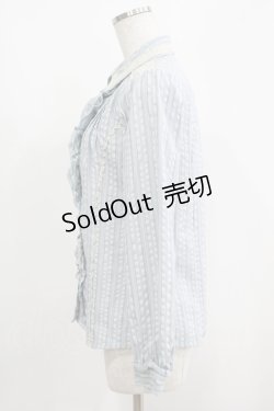 画像2: axes femme / ストライプブラウス M サックス H-25-05-12-035-AX-BL-NS-ZH