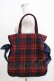 画像2: Maison de FLEUR / チェックダブルリボンギャザートートバッグ  レッド H-25-05-12-040-LO-BG-NS-ZH (2)