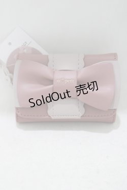 画像1: m petit by misako / AMリボンモチーフコインケース  ピンク H-25-05-12-054-LO-ZA-NS-ZH
