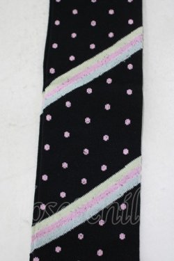 画像2: Angelic Pretty / マシュマロボーダーオーバーニー  ブラック H-25-05-12-058-AP-ZA-NS-ZH