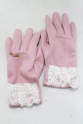 m petit by misako / NINA’S コラボ手袋  ピンク H-25-05-12-063-LO-ZA-NS-ZH