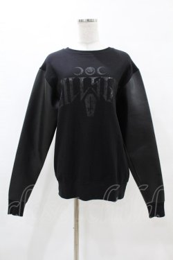 画像1: KILL STAR / レザースリーブトップス S ブラック H-25-05-12-1033-SL-TO-KB-ZH